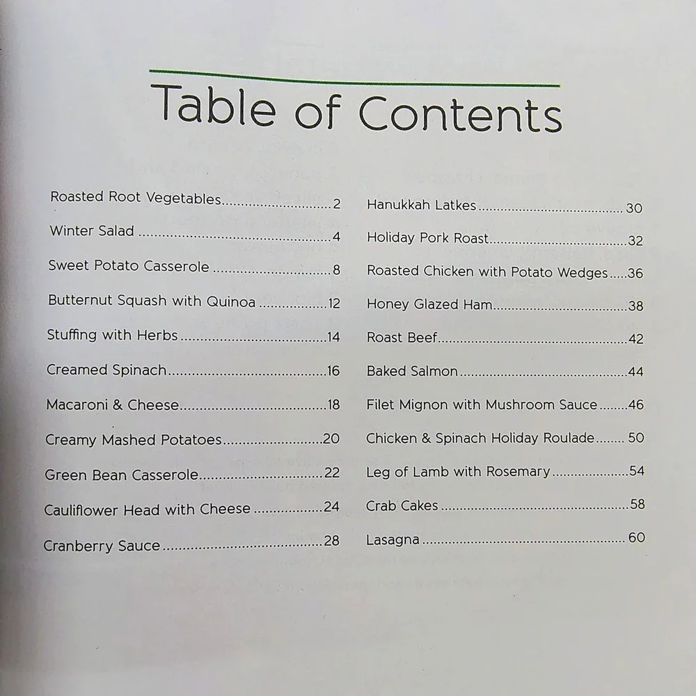 Cookbook holiday cooking